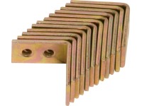 Nábytkový uholník 25 mm x 25 mm x 14 mm žlto pozinkovaný, 12 ks
