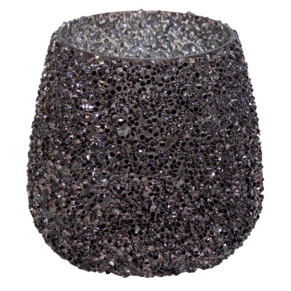 Mega Collections Kvetináč Strass Cauldron čierna pr. 16 x 16,5 cm
