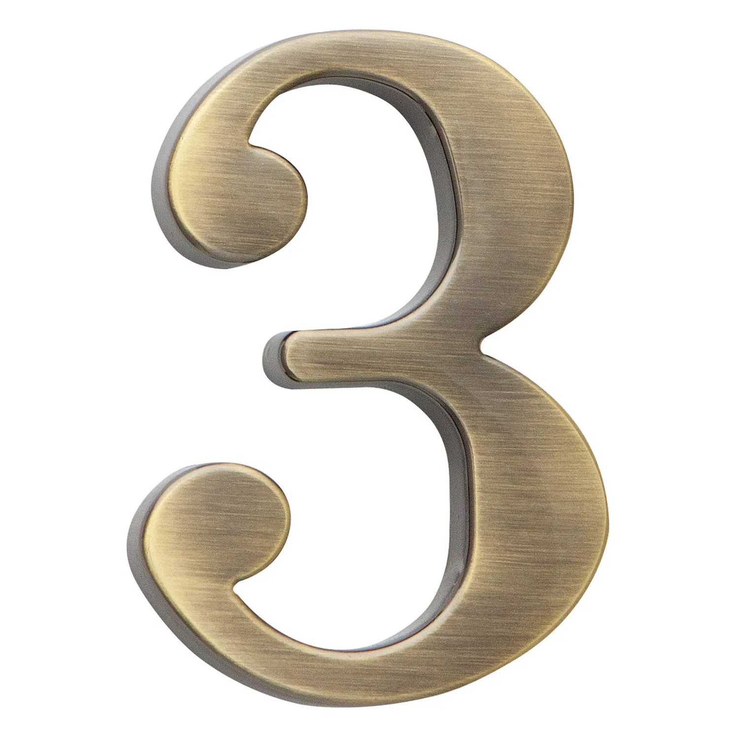 E-shop COBRA Číslica 3 - 10 cm, česaný bronz