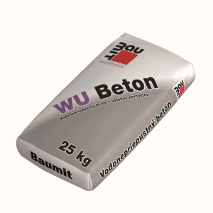 Vrece betónu Baumit WU, 25 kg, vodotesný betón s vysokou pevnosťou.