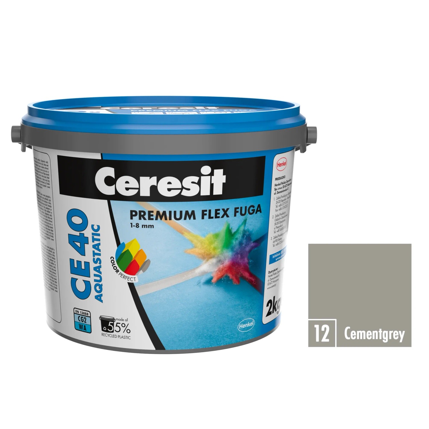 E-shop Ceresit Flexibilná škárovacia hmota CE 40 Aquastatic Cementgrey, 2 kg