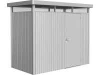 Biohort Plechový domček HighLine H1 stand. dvere, strieborná, 275 x 155 x 222 cm