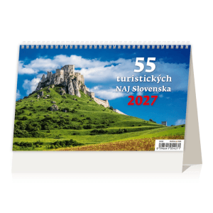 Helma 365 Stolový týždenný kalendár 2027 55 turist. NAJ Slovenska 22,6 x 13,9 cm