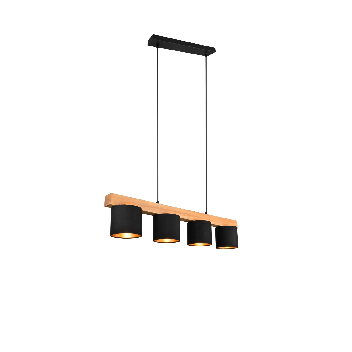 E-shop Reality Závesné svietidlo Cameron čierne 1500 x 750 x 120 mm