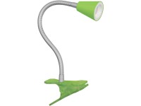 LED svietidlo so štipcom vo farbe zeleného jablka by jedi