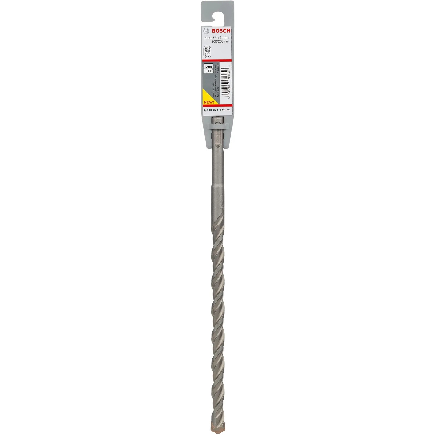 E-shop Bosch Špirálový vrták pre vŕtacie kladivá SDS Plus-3, 12 x 200 x 260 mm