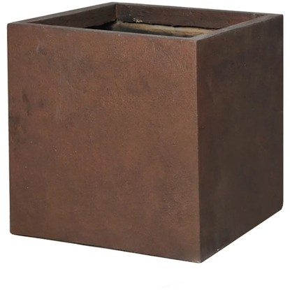 Mega Collections Kvetináč Texas Cubi hrdzavá 55 x 55 x 46 cm