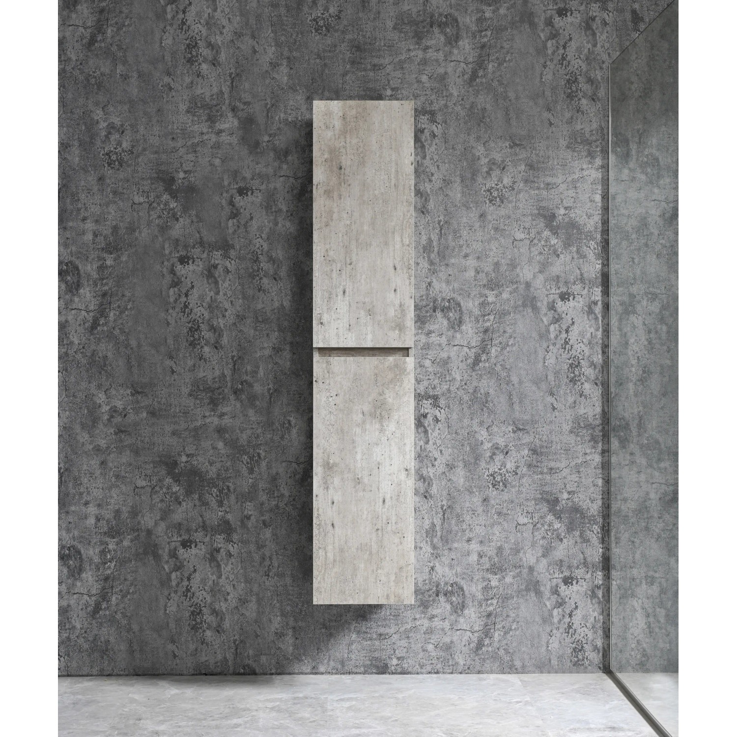 E-shop Sanotechnik Závesná vysoká kúpeľňová skrinka Corbo, strieb.dub, 150 x 30 x 30 cm