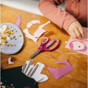 FISKARS Detské nožnice so zaoblenou špičkou, ružové, 13 cm