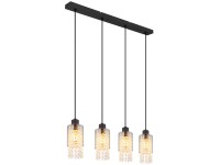 GLOBO Závesné stropné svietidlo BACKEY 4 x E27 max. 40 W, 1200 x 100 x 730 mm