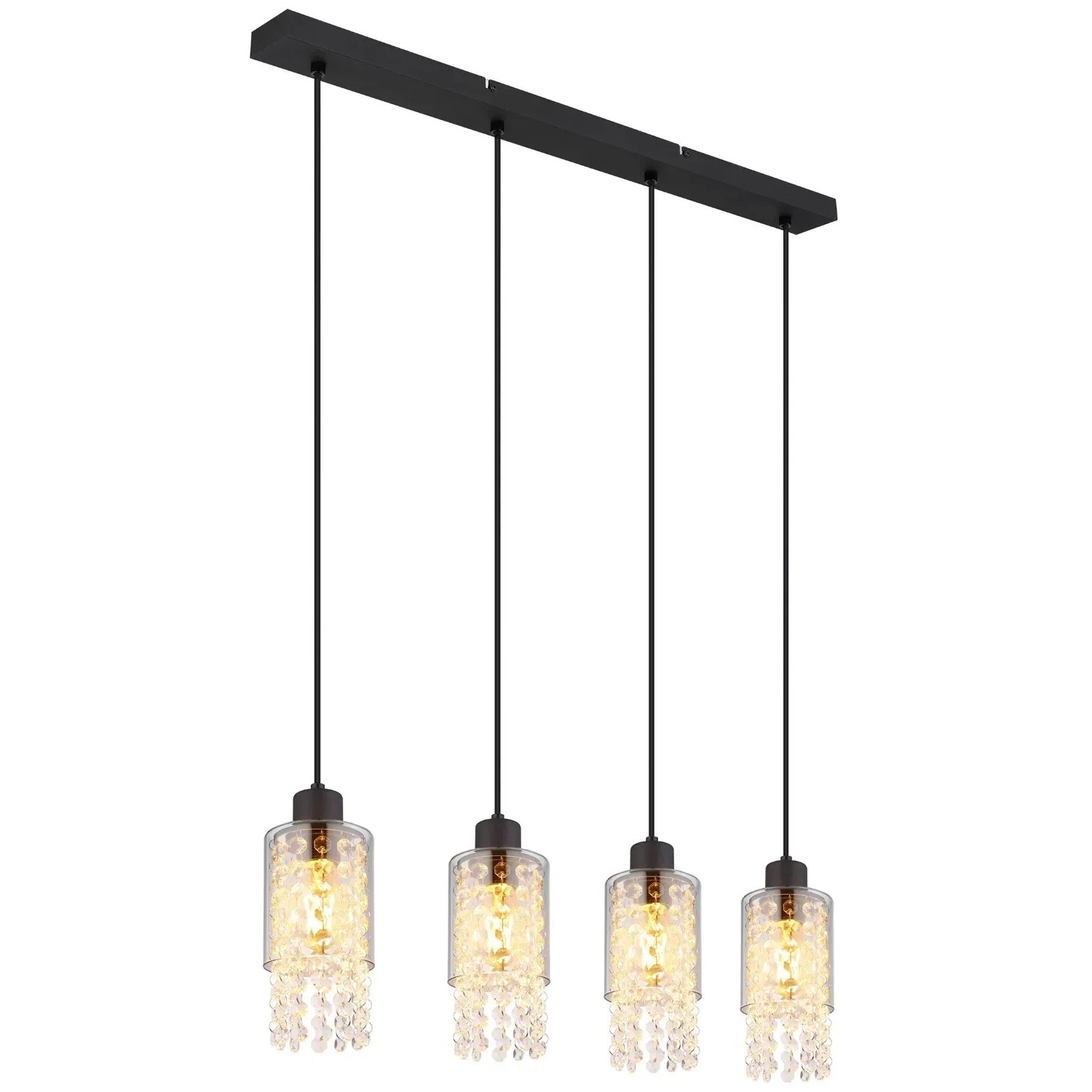 E-shop GLOBO Závesné stropné svietidlo BACKEY 4 x E27 max. 40 W, 1200 x 100 x 730 mm