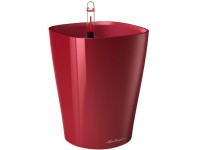 Lechuza Samozavlažovací kvetináč DELTINI šarlát. červená lesklá, 15 x 15 x 19 cm