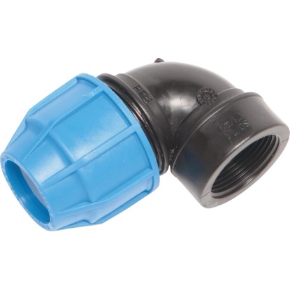 LUX-TOOLS Classic PE koleno 90° 32 mm s vnútorným závitom 38,9 mm (1 1/4")