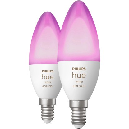 Philips Hue Smart žiarovka White&Color Amb. E14 C39 5,3 W 470lm 2000-6500K, 2ks