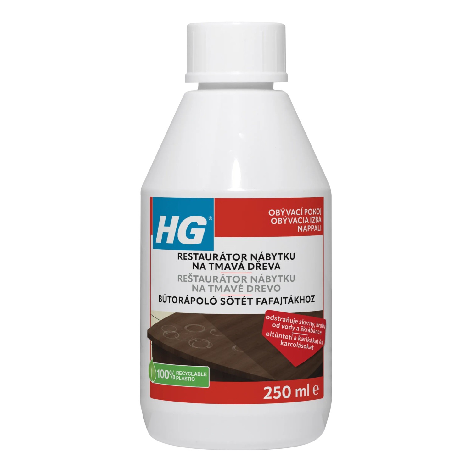 E-shop HG Reštaurátor nábytku na tmavé drevo 250 ml