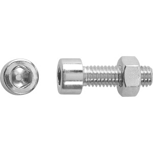 Závitová skrutka s valcovou hlavou SW6 bielo pozinkovaná M8 x 40 mm, 5 ks+matica