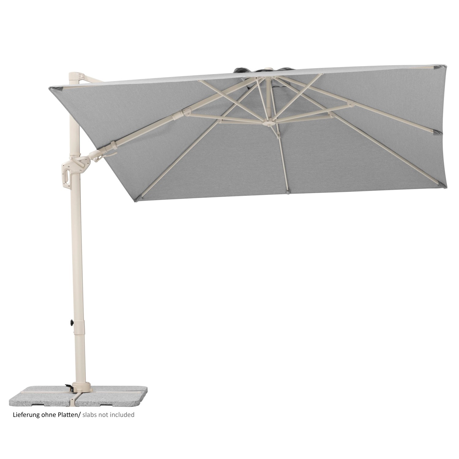 E-shop Schneider Schrime Slnečník Rhodos Tiwst Comfy Greige 300 x 300 cm