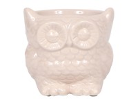 Keramický kvetináč Sova krémovobiela pr. 6 x 5 cm