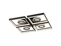 Paul Neuhaus Stropné LED svietidlo Traforo, 35W, 2700-5000K, čierna, 53 x 53 cm