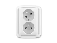 ABB 2násobná zásuvka TANGO 5513A-W02357 B biela 44 x 175 x 94 mm