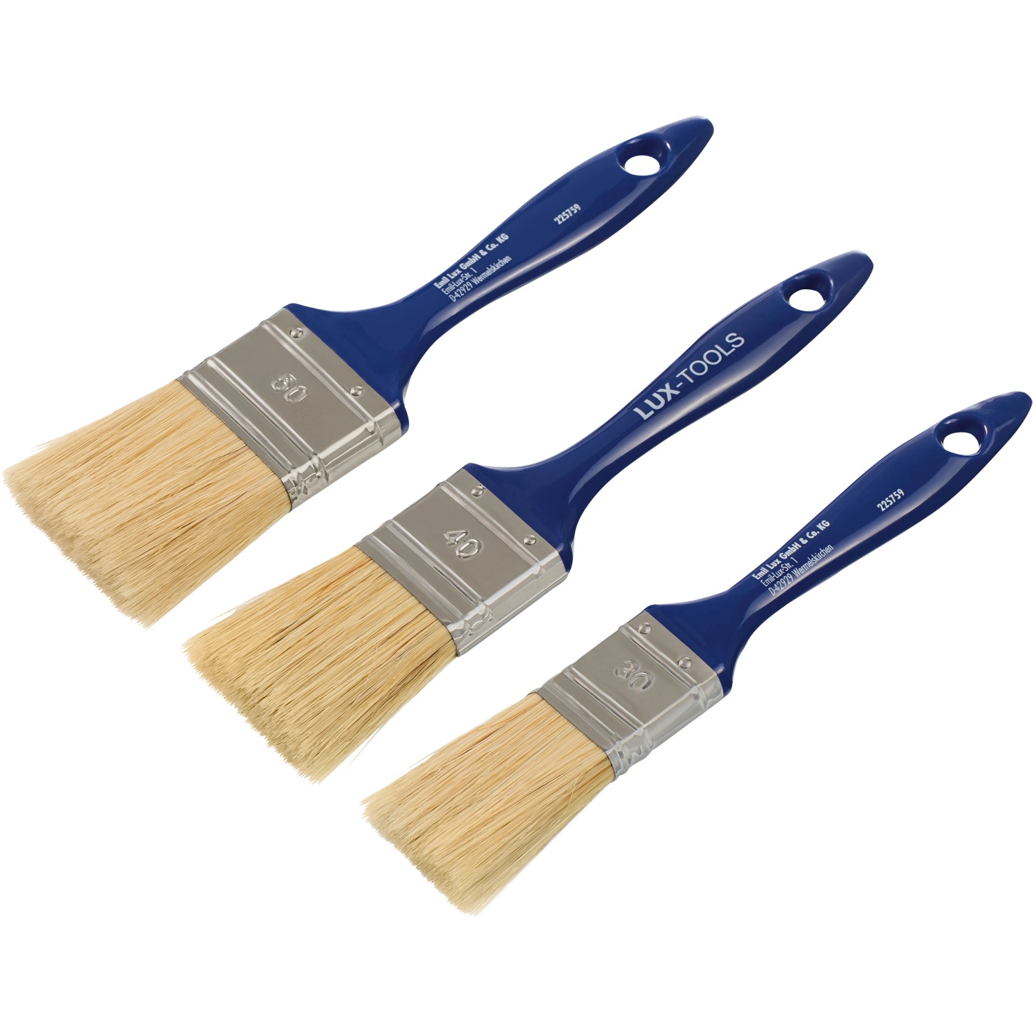 E-shop LUX-TOOLS Súprava plochých lakovacích štetcov 1K, 3dielna (30/40/50 mm)