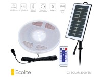 Ecolite LED solárny opasok SOLAR STRIP DX-SOLAR-3000/5M, 96 lm/m, 3000 K