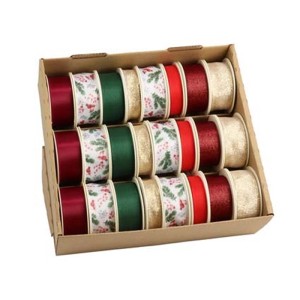Ditipo Látková stuha Christmas Rosehip rôzne druhy 25 mm x 3m/15 mm x 3m, 1 ks