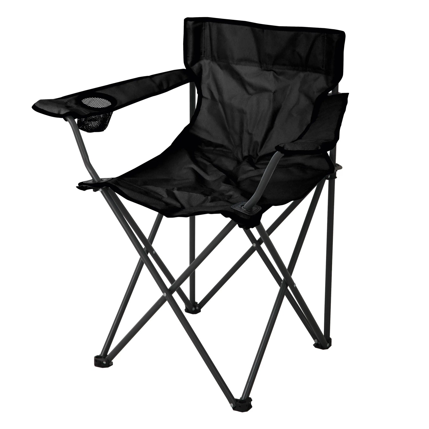 E-shop BWO Kempingová stolička Atana čierna 80 x 79 x 47 cm