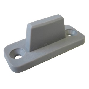 Sivý náhradný klzák Hettich pre drevené posuvné dvere, plast, sada 3 kusov.