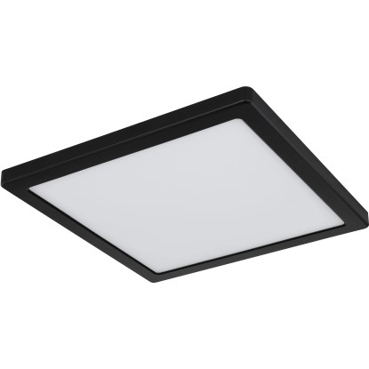 GLOBO LED svietidlo LASSE čierna 24W 2500lm 3000/4000/6500K 291 x 291 x 17 mm