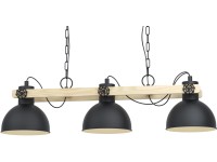 EGLO Závesné svietidlo Lubenham čierno-hnedé