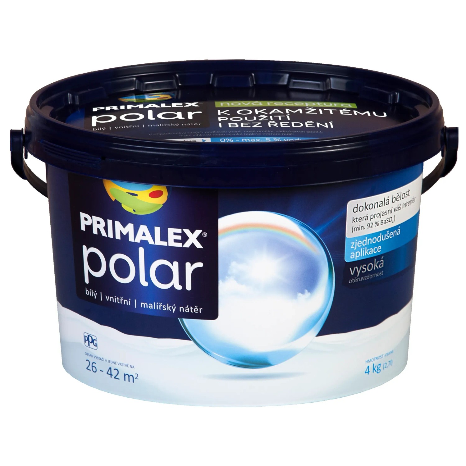 E-shop PRIMALEX Vnútorný maliarsky náter Polar biely 4 kg