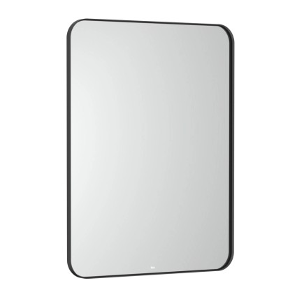 Roca LED zrkadlo Luna s rámom čiernej 80 x 60 x 4,4 cm