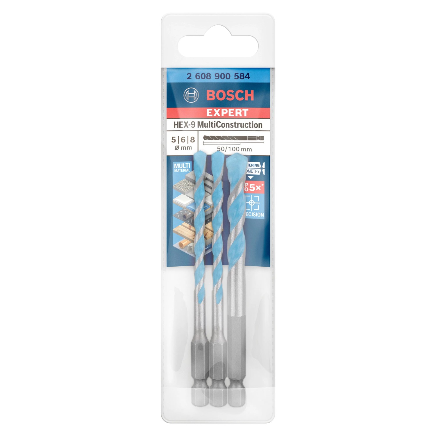 E-shop Bosch Sada vrtákov do betónu Hex-9 Multi Construction, 3-dielna