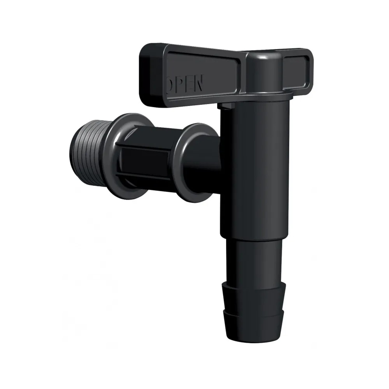 E-shop Waterform Kohútik na sude na dažďovú vodu Cantap 3/4" čierny