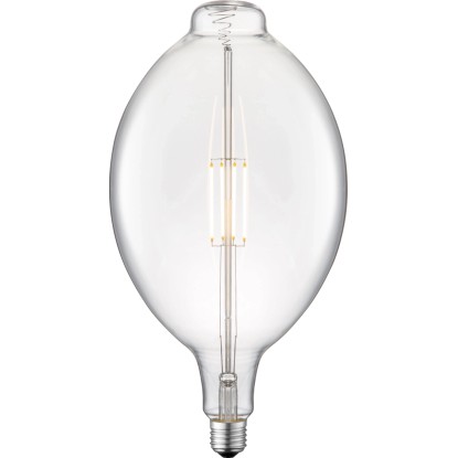 Just Light. Filam. LED žiarovka E27, 420lm, 2700K, 4W, číre sklo, pr. 18 cm