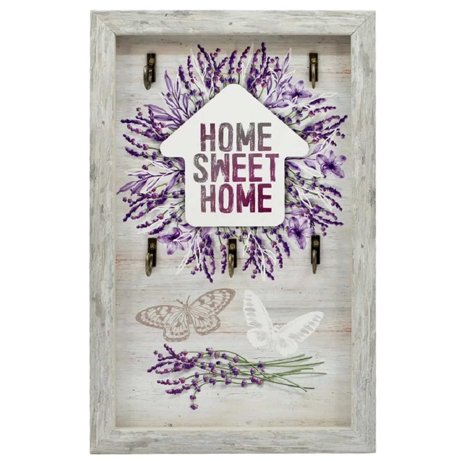 E-shop Bondecor Doska na kľúče, Levanduľa, plastová, 20 x 30 cm
