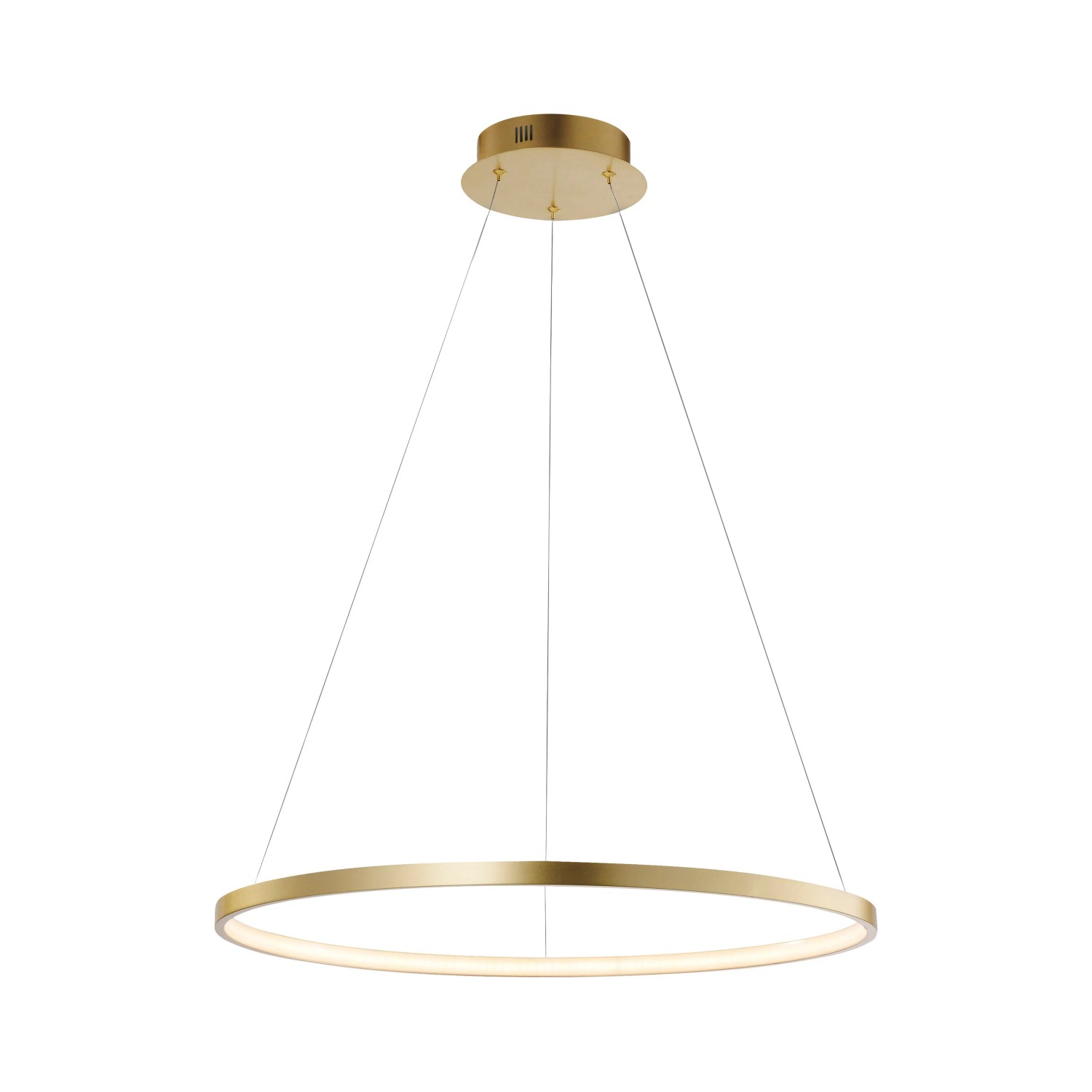 E-shop Just Light Závesné LED svietidlo Circle, 29W, 3670lm, zlatá, pr. 60 cm