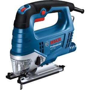 Modrá priamočiara píla Bosch GST 750 na presné rezy.