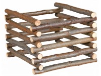 Trixie Stojaci krmelec na seno Natural Living 15 cm x 11 cm x 15 cm