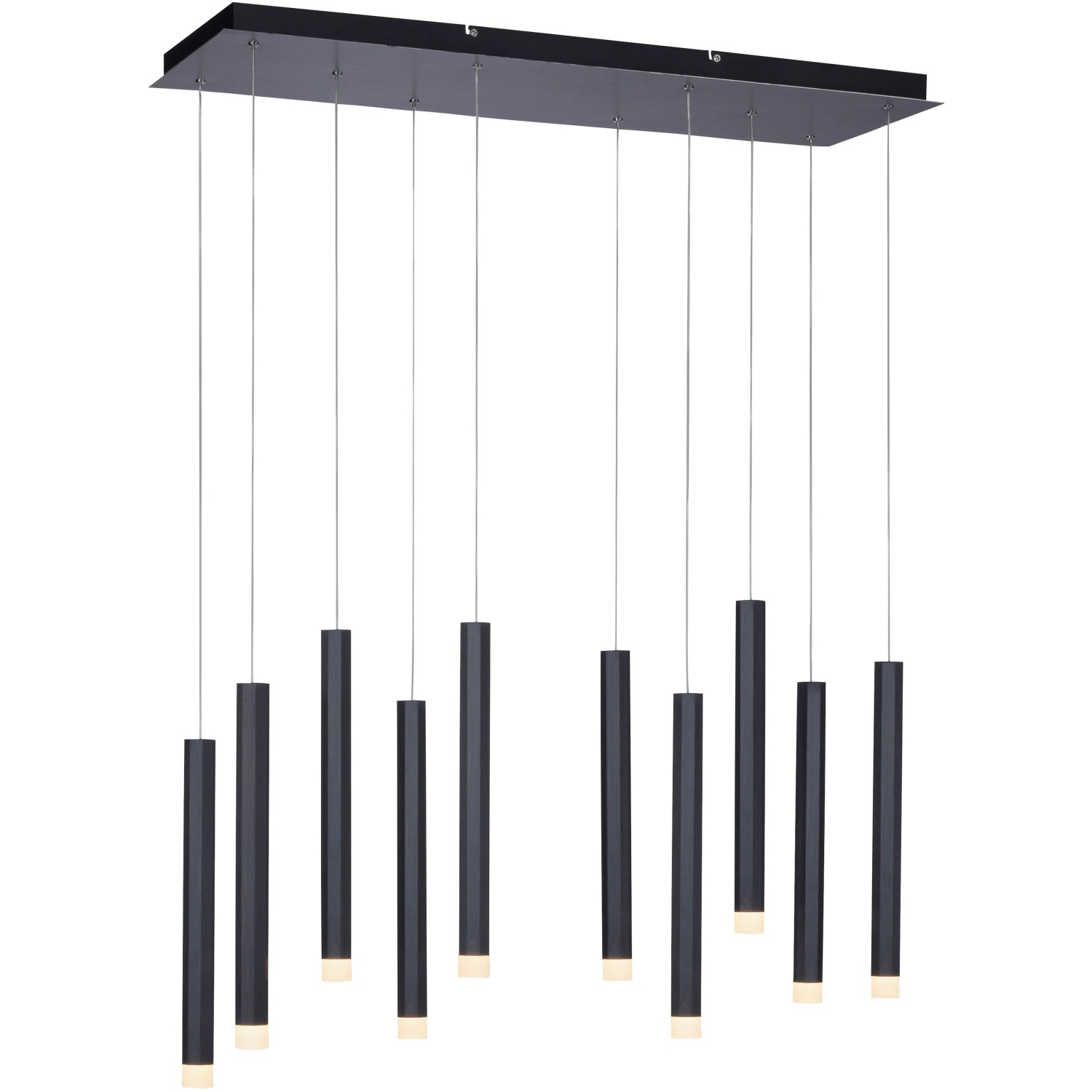 E-shop Just Light. Závesné LED svietidlo Bruno, 3000K, 10x550lm, čierna, 89 x 120 cm