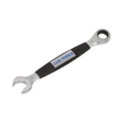 LUX Comfort račňový kľúč, 19 mm, s ergonomickou rukoväťou. Kľúč pre remeselníkov.