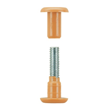 Oceľová spojovacia skrutka 29 - 40 mm s plastovým puzdrom jelša/buk, 10 ks