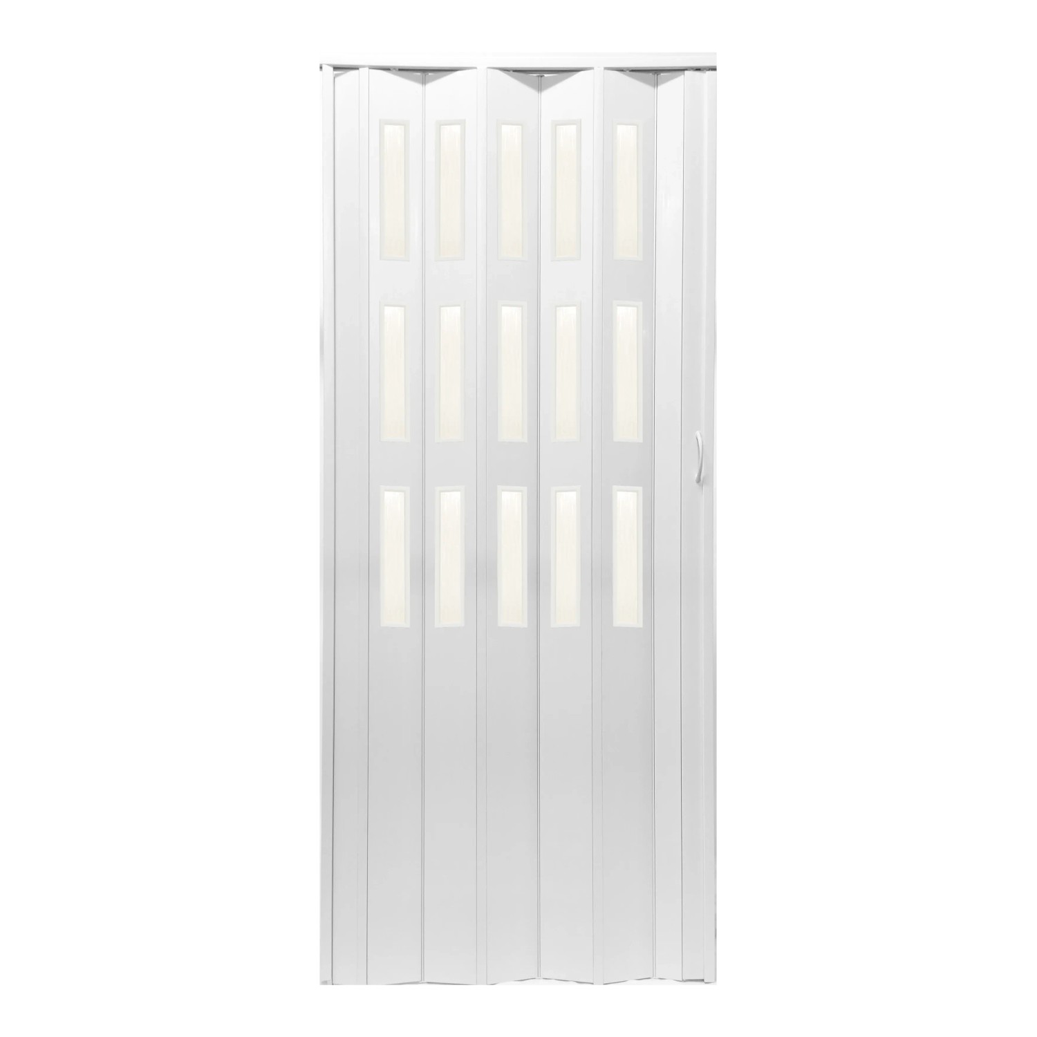 E-shop HOPA Plastové zhrňovacie dvere Dora presklené biele 74 x 200 cm