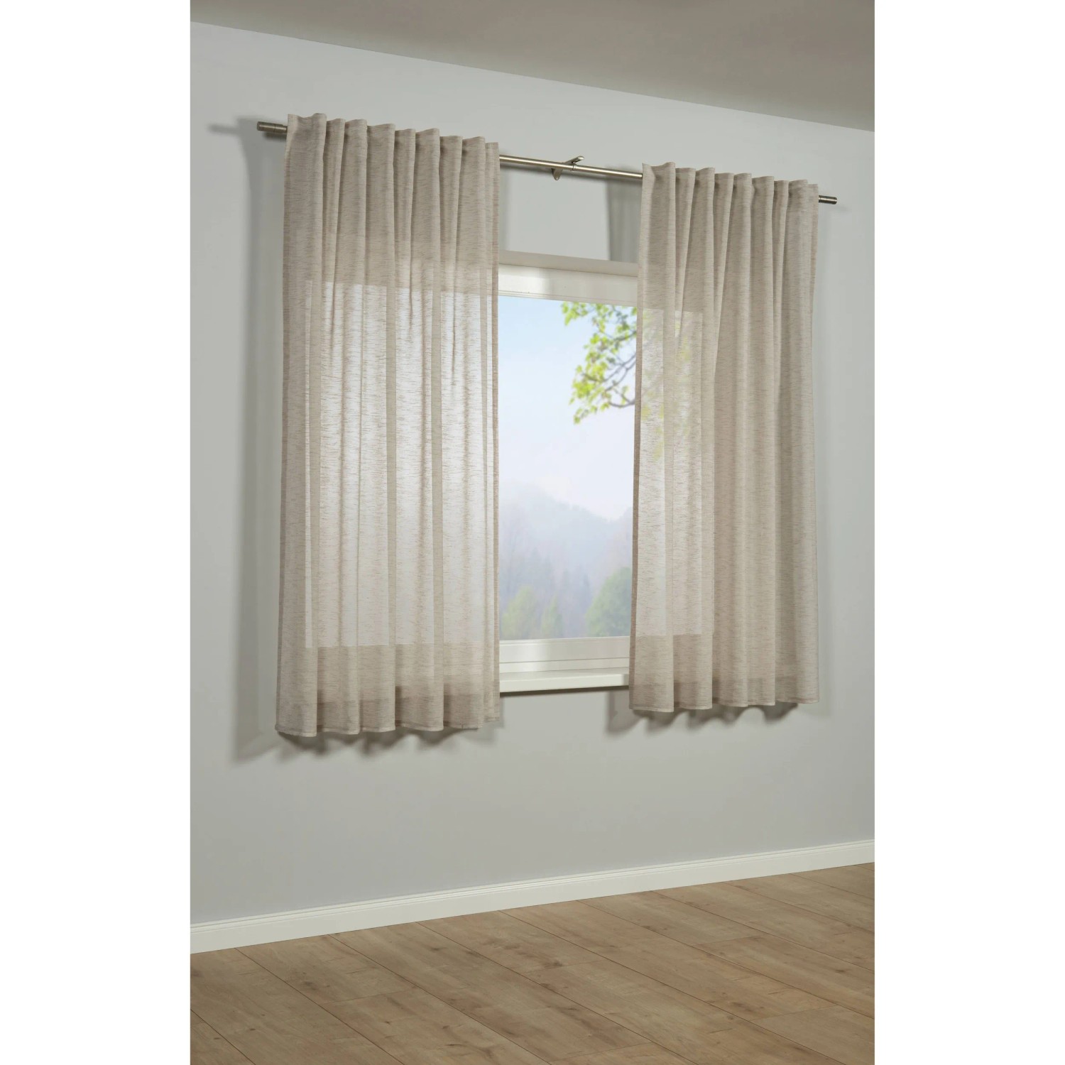 E-shop Bennetti Záves so skrytými pútkami, prírodný vzhľad béžový, 175 x 140 cm