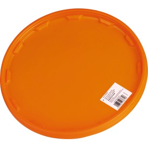 Oranžové plastové veko OBI XXL pre vedrá, Ø 38,2 cm.
