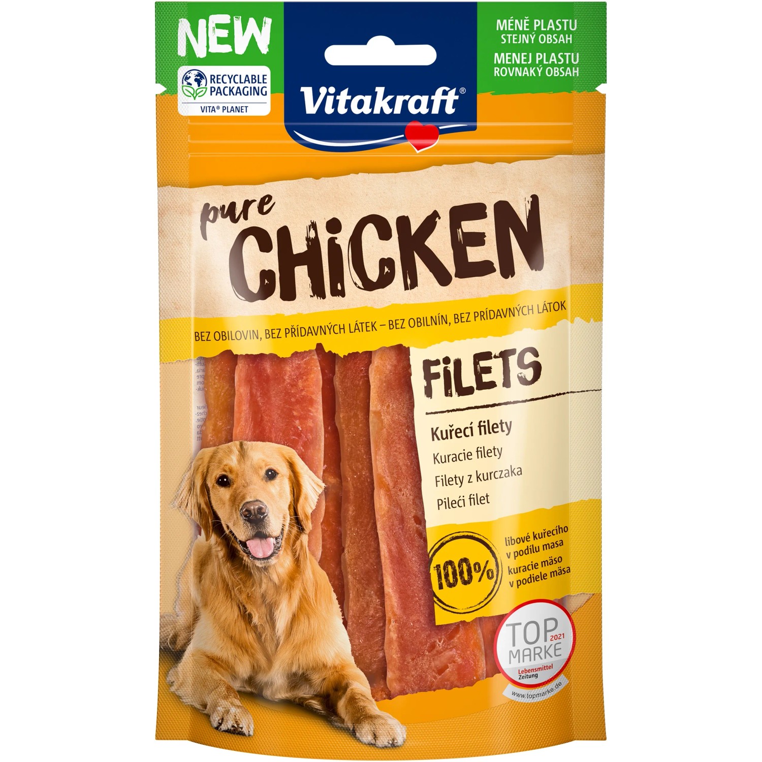 E-shop Vitakraft Pochúťka pre psov Pure Chicken Filets kuracia 80 g