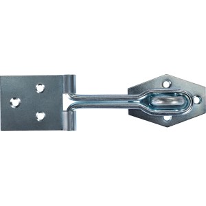 Pozinkovaná závora s okom, 140 mm, na veká truhlíc a dvere.