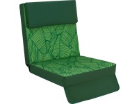 Podsedák pre 3-miestnu hollywoodsku hojdačku Talca, zelená/vzor listov, 1 ks