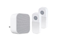 Solight Bezdrôtový domový zvonček 1L74DT do zásuvky, learn.code, 180m, biela